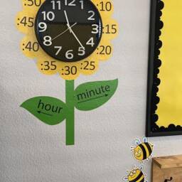 Time For Kids, Teach Time To Kindergarten Decor, Preschool Wall Decal, School Educational Decals, Teach Child - thumbnail 3