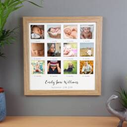 Baby First Year Photo Frame, Birthday My Gift, Personalised Baby Picture Keepsake. 1st Birthday - thumbnail 3