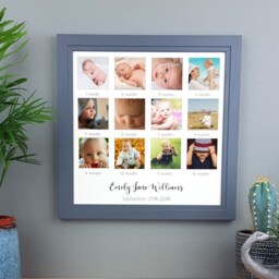 Baby First Year Photo Frame, Birthday My Gift, Personalised Baby Picture Keepsake. 1st Birthday - thumbnail 2