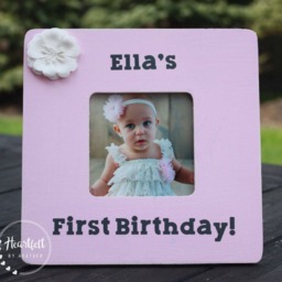 Personalized Baby Girl Picture Frame - First Birthday Gift - thumbnail 2
