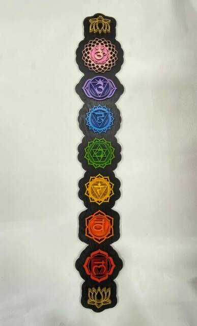 Chakra Wall Art, Wooden Hanging, Decoration, Decor, Kundalini Yoga - image 1
