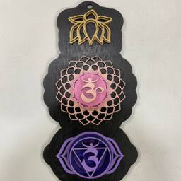 Chakra Wall Art, Wooden Hanging, Decoration, Decor, Kundalini Yoga - thumbnail 2