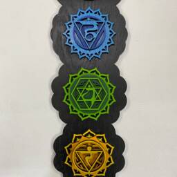 Chakra Wall Art, Wooden Hanging, Decoration, Decor, Kundalini Yoga - thumbnail 3