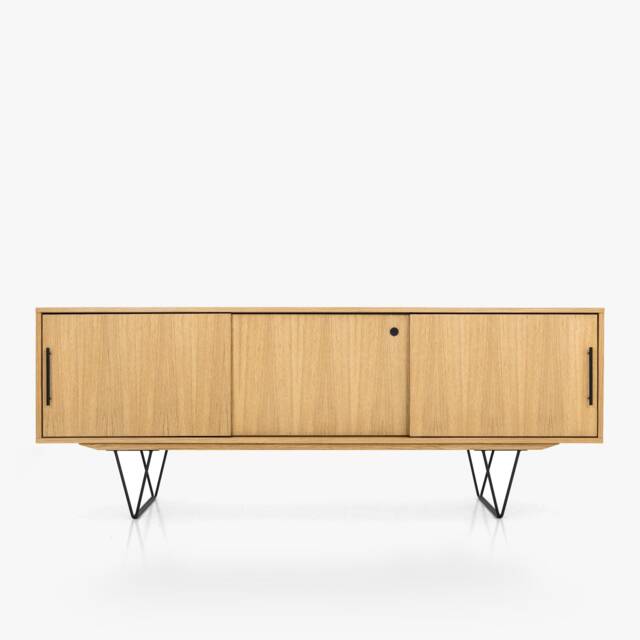 Mid-Century Sideboard, Dresser, Commode, Credenza Made Of Oak Vaneer - Livlo D-S04 - image 1