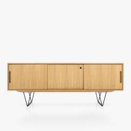 Mid-Century Sideboard, Dresser, Commode, Credenza Made Of Oak Vaneer - Livlo D-S04