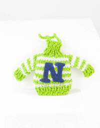 Personalized Knitted Mini Sweater Ornament, Festive Gifts, Christmas Ornaments - thumbnail 4