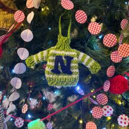 Personalized Knitted Mini Sweater Ornament, Festive Gifts, Christmas Ornaments - thumbnail 2