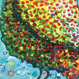 Chicken Folk Art Print Colorful Guinea Hen At 11 X 14 - thumbnail 3
