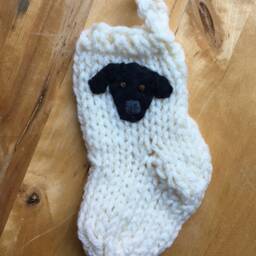 Dog Gift Card Holder, Lovers Stocking, Miniature Christmas Stocking, Pet Lover, Sitter Gift, Walker Ornament - thumbnail 2