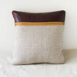 Harthley Bohemian Throw Pillow Boho 15x15 Natural Woven Coffee Harmony - thumbnail 2