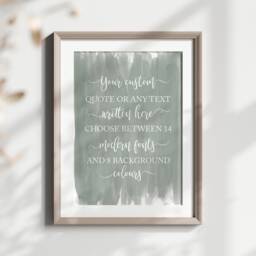 Custom Quote Print, Watercolour Personalised Text - Poem Song Lyrics Wall Art, Sign, Gift For Her, Him - thumbnail 2