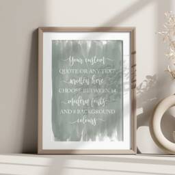 Custom Quote Print, Watercolour Personalised Text - Poem Song Lyrics Wall Art, Sign, Gift For Her, Him - thumbnail 3