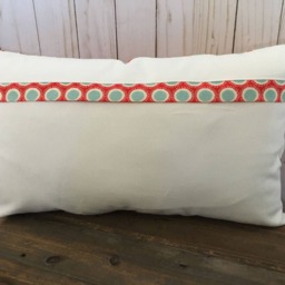 Snowflake Lumbar Pillow Cover Red Polka Dot Holiday Decor - 12 X 20 Inch - thumbnail 3