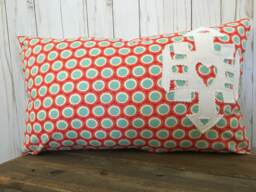 Snowflake Lumbar Pillow Cover Red Polka Dot Holiday Decor - 12 X 20 Inch - thumbnail 1