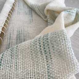 Matcha - Large Wool Wall Hanging Green Boho Tapestry - thumbnail 4
