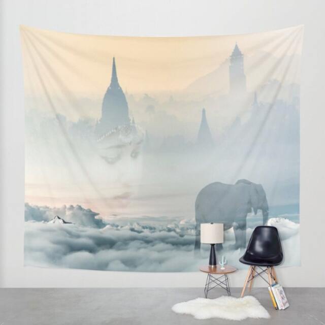 Fantasy Themed Wall Tapestry, Land Of Dreams Mystical Art, Fantasy Digital Art - image 1
