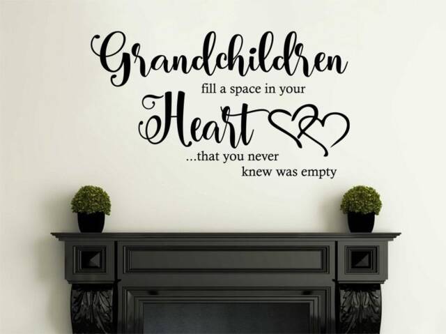 Grandchildren Fill A Space Wall Art Sticker, Vinyl Decal, Modern Transfer - image 1