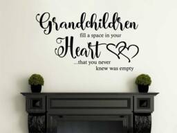 Grandchildren Fill A Space Wall Art Sticker, Vinyl Decal, Modern Transfer - thumbnail 1