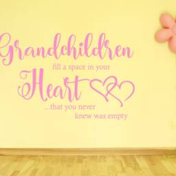 Grandchildren Fill A Space Wall Art Sticker, Vinyl Decal, Modern Transfer - thumbnail 3