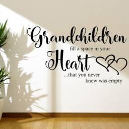Grandchildren Fill A Space Wall Art Sticker, Vinyl Decal, Modern Transfer - thumbnail 2