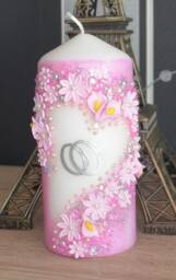 Wedding Candle Birthday Gift Wedding Rustic Decor Ideas Lace Christmas Mother's Day - thumbnail 1