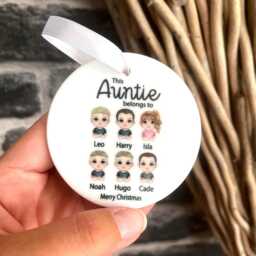Auntie Bauble From Niece & Nephew, Auntie Christmas, Christmas Ornaments, Decorations, Uncle - thumbnail 2