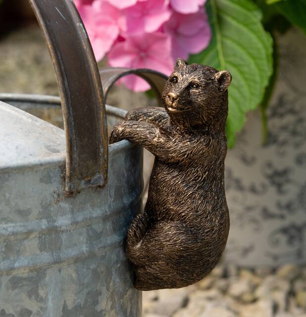 Charming Brown Bear Pot Buddy - Garden & Home Decor British Design - image 1
