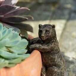 Charming Brown Bear Pot Buddy - Garden & Home Decor British Design - thumbnail 3