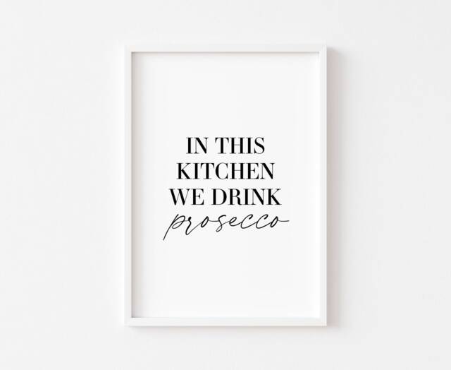 Kitchen Print - Wall Art Prints Food Prosecco Alcohol Decor Home - image 1