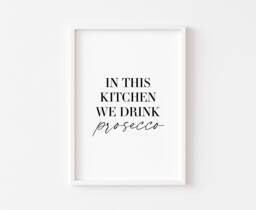 Kitchen Print - Wall Art Prints Food Prosecco Alcohol Decor Home - thumbnail 1