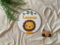Punch - Needle Personalized Wall Hanging Decor Lion Baby Room Finished Product
