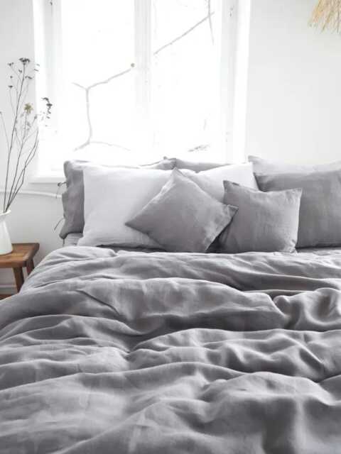 stonewashed Linen Sheet Set, Handmade European Bedding, Custom Sizes - image 1