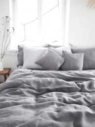 stonewashed Linen Sheet Set, Handmade European Bedding, Custom Sizes