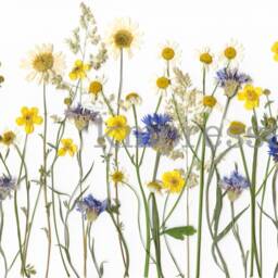 Daisy Meadow - Print Reproduction Artwork Of Pressed Flowers 100% Cotton Rag Paper Botanical Art - thumbnail 2