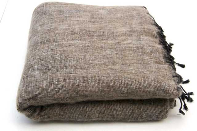 Yak Wool Throw Blanket Hand-Loomed Shawl Wrap Meditation Travel Scarf - image 1