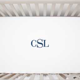 Monogrammed Linen Crib Sheet Custom Baby Name, White - thumbnail 1