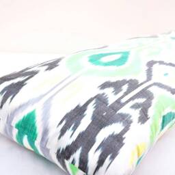 Green Ikat Body Pillow Cover, Extra Long Lumbar - thumbnail 3
