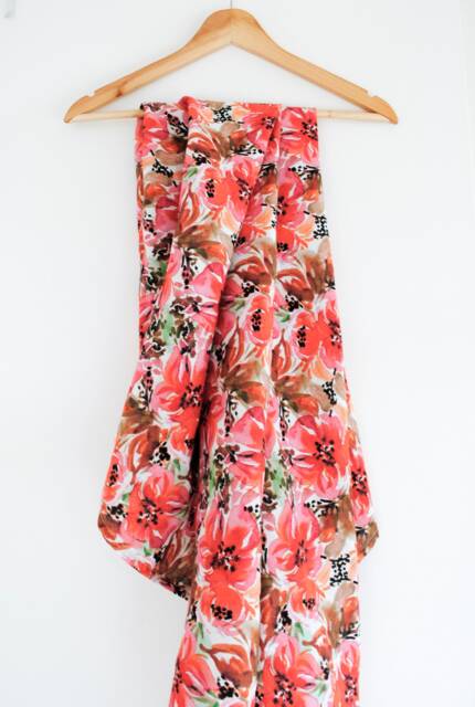 Organic Cotton Muslin Baby Swaddle Blanket in Bright Floral - image 1
