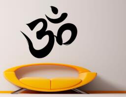 Om Symbol Wall Decal Vinyl Sticker Buddha Sacred Murals Art Indian Design Interior Home Decor - 4Som - thumbnail 1