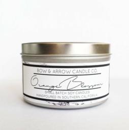 Orange Blossom Soy Candle Floral Scented 8 Oz Tin - thumbnail 1