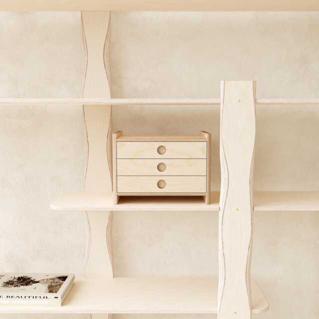 Filing Cabinet, Handmade From Birch Plywood, Chest Of Drawers, Box, Modern Minimalist Design, Office File Organizer, Table Top Storage - image 1