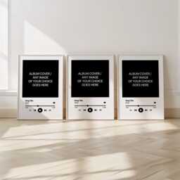 Set Of 3 Now Playing Music Prints - Custom Album Cover Art Personalised Song Name Posters Favourite Gift Wall - thumbnail 3