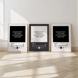 Set Of 3 Now Playing Music Prints - Custom Album Cover Art Personalised Song Name Posters Favourite Gift Wall - thumbnail 1