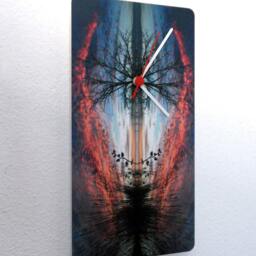 Nature Modern Wall Clock - Minimalist Decor Original Home Mix Media Art Photography - thumbnail 2
