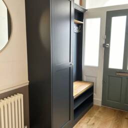 Handmade Compact Mudroom Bench With Shoe Storage & Coat Rack - thumbnail 2