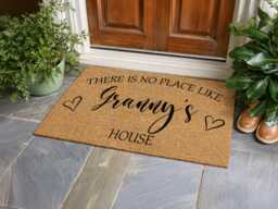 Granny's Announcement Gift - Heart Design Mat Functional Entryway Accent - thumbnail 1