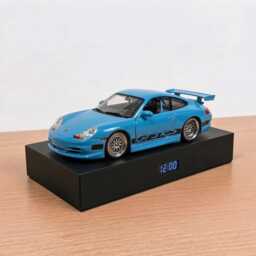 Porsche 911 Gt3 Rs Alarm Clock - Realistic Engine Sound, Working Headlights, Handmade, Car Enthusiast Gift - thumbnail 2