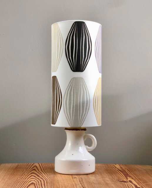 Vintage Table Lamp Made Of A Ceramic Vase in Fifties Design. 46cm High - image 1