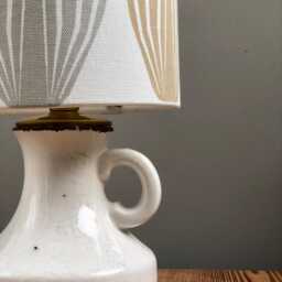 Vintage Table Lamp Made Of A Ceramic Vase in Fifties Design. 46cm High - thumbnail 2