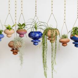 Terracotta Hanging Planter, Ceramic Plant Pot For Live House Plants - Us Shipping Includes All Taxes - thumbnail 4